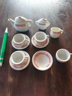 Mini serviesje, wit met rode rand, poppenserviesje,, Antiek en Kunst, Antiek | Servies compleet, Ophalen of Verzenden