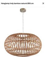 Hanglamp Indy naturel bamboe 55cm, Huis en Inrichting, Lampen | Hanglampen, Ophalen, Zo goed als nieuw, 50 tot 75 cm
