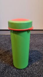 Tupperware Schoolbeker Groen/Rood Vintage, Ophalen of Verzenden, Gebruikt, Rood, Beker of Kan