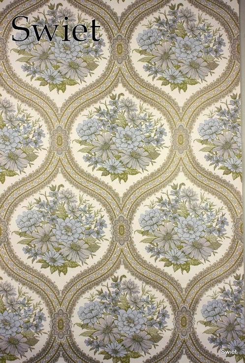 5015 Vintage retro oud barok bloemetjes behang behangpapier, Huis en Inrichting, Stoffering | Behang, Verzenden
