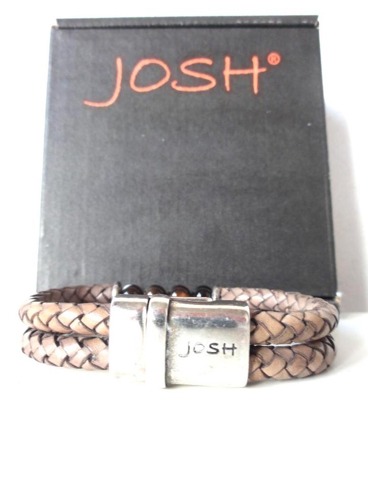 Nieuwe Josh heren armband, Sieraden, Tassen en Uiterlijk, Armbanden, Nieuw, Leer, Bruin, Verzenden