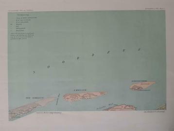 B112/ Plattegrond van De Wadden in 1795. Litho uit 1913 beschikbaar voor biedingen