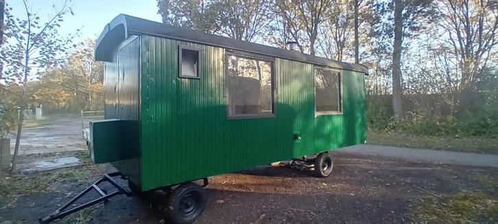 Pipowagen schaftwagen schaftkeet bouwkeet pipo wagen te koop, Doe-het-zelf en Verbouw, Bouwketen en Schaftketen, Gebruikt, Ophalen