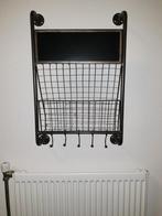 Metalen Wandrek met Bord en Haken, Ophalen of Verzenden