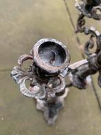 Antieke kandelaar met engel, Ophalen of Verzenden, Koper of Brons