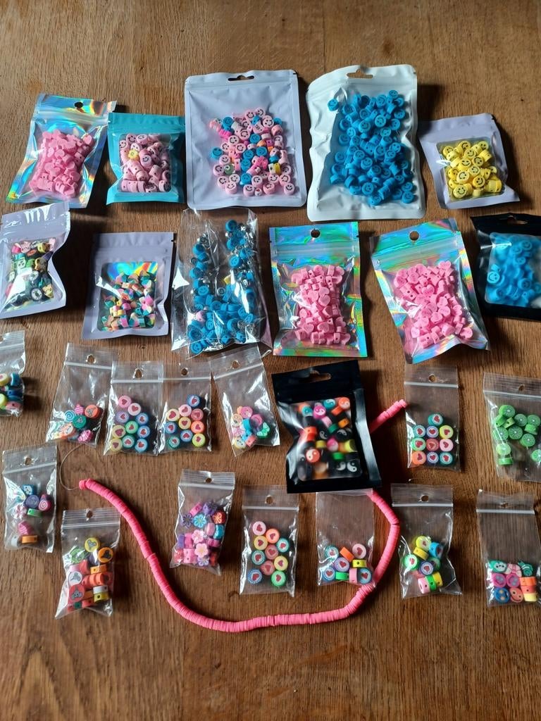 Partij polymeer kralen divers, Hobby en Vrije tijd, Kralen en Sieraden maken, Ophalen, Kraal