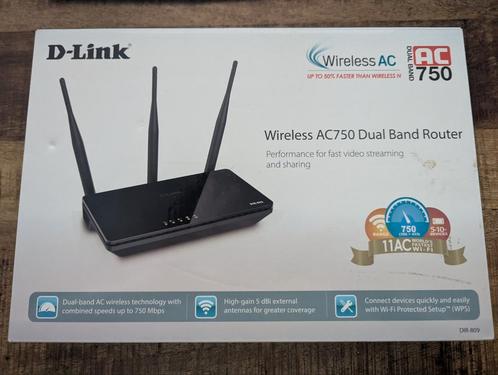D-Link DIR-809 Wireless AC750 Dual Band Router modem, Computers en Software, Routers en Modems, Zo goed als nieuw, Ophalen of Verzenden