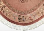 Handmade Aubusson China roses oud roze ovaal wol 172x242cm, ., Crème, 150 tot 200 cm, Ophalen of Verzenden