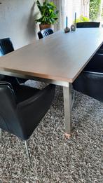 Eetkamertafel met massief beukenhouten blad, Huis en Inrichting, Tafels | Eettafels, Ophalen, Gebruikt, 100 tot 150 cm, 200 cm of meer