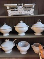 Brocante soepterrine wit, Ophalen of Verzenden