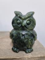 Uil van jade, serpentijn, Verzamelen, Mineralen en Fossielen, Ophalen of Verzenden, Mineraal