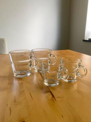 Kopjes espresso en lungo Nespresso View glas handvat 4 stuks beschikbaar voor biedingen