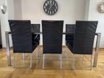Eethoek met 6 stoelen, Huis en Inrichting, Tafels | Eettafels, Ophalen, 200 cm of meer, 50 tot 100 cm, Zo goed als nieuw