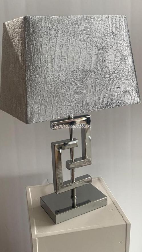 TAFELLAMP S DESIGN  & CHROME INC CROCO KAP ERIC KUSTER, Huis en Inrichting, Lampen | Tafellampen, Nieuw, 75 cm of meer, Ophalen of Verzenden