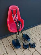 Rode Bobike soft voorzitje met adapter. Bobike fietsstoeltje, Ophalen, Voetsteuntjes, 0 t/m 18 kg, Voorzitje