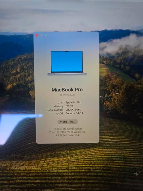 Macbook Pro 2021 16 Size 32GB 512GB, Computers en Software, Apple Macbooks, Zo goed als nieuw, MacBook Pro, 16 inch, Ophalen of Verzenden