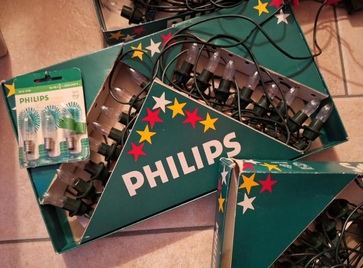 Kerstsnoer met heldere lampjes (3x), Diversen, Kerst, Zo goed als nieuw, Ophalen of Verzenden