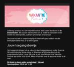 Vakantie festival  4 tickets, Tickets en Kaartjes, Drie personen of meer