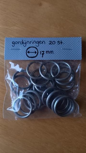 Gordijnringen, metalen ringetjes 17mm beschikbaar voor biedingen