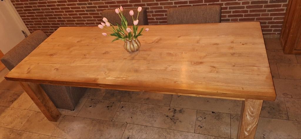 Teakhouten tafel 240x99 cm, Huis en Inrichting, Tafels | Eettafels, Ophalen, Gebruikt, Teakhout, 200 cm of meer