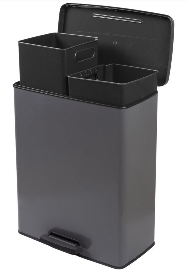 Curver Decobin Duo Pedaalemmer - Afvalscheider 65L, Huis en Inrichting, Woonaccessoires | Prullenbakken, Nieuw, Kunststof, 40 liter of meer