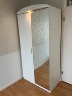 Crème Kledingkast met Spiegel en Licht, Ophalen, Overige materialen, 50 tot 100 cm, Zo goed als nieuw