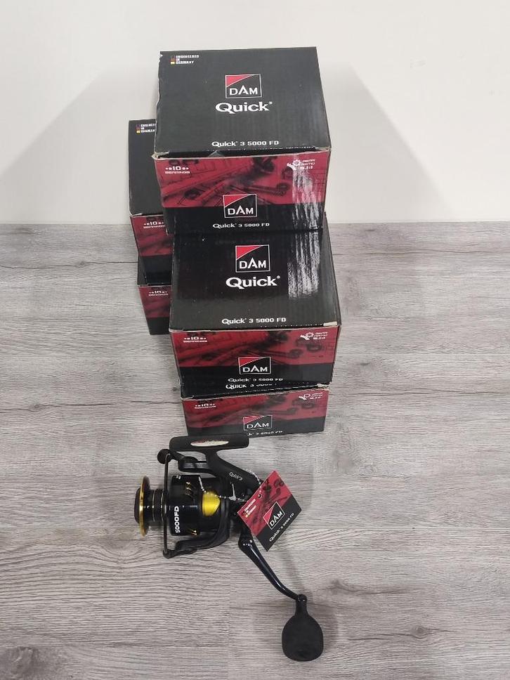 NIEUW Dam Quick 3 5000 FD Molen 10-Lagers Alu Spoel, Watersport en Boten, Hengelsport | Roofvissen, Nieuw, Molen, Ophalen of Verzenden