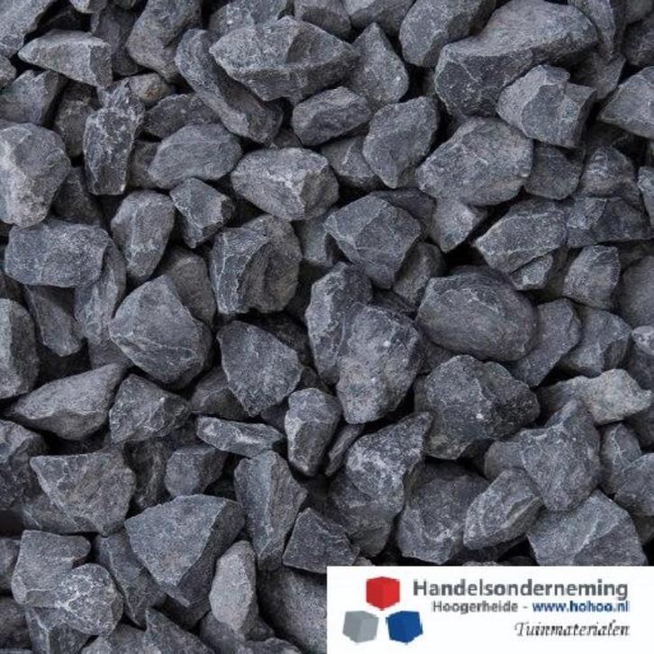 Doornikse kalksteen split antraciet grijze siersplit terras, Tuin en Terras, Grind, Keien en Split, Nieuw, Split, Antraciet, Overige materialen
