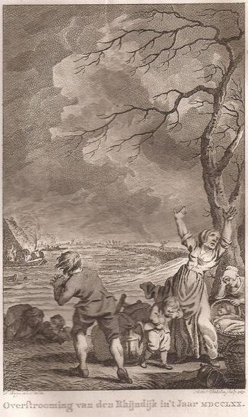 Overstrooming van den Rhijndijk in 't Jaar 1770 Gelderland beschikbaar voor biedingen