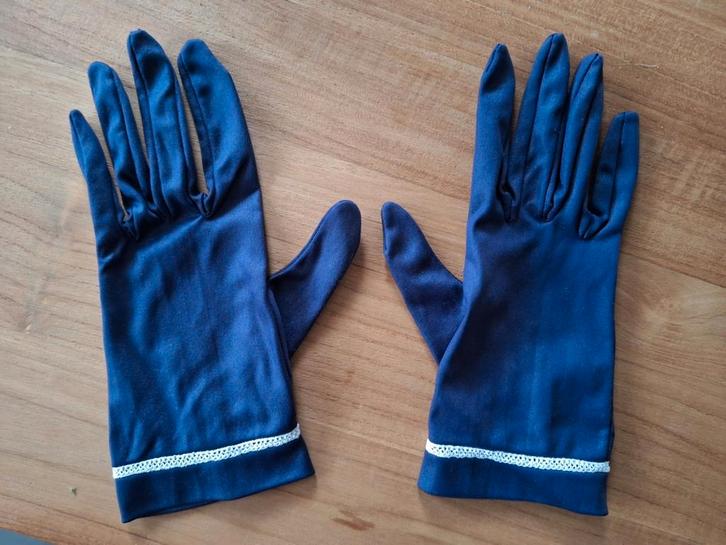 Handschoenen jaren 60 donkerblauw maat S/M donkerblauw mt. S, Kleding | Dames, Mutsen, Sjaals en Handschoenen, Gedragen, Handschoenen