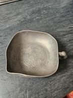 Antiek Tinnen bakje (Lepelbakje) met Bloemmotief, Ophalen of Verzenden