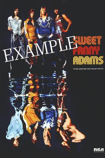 The Sweet - 4 x Poster - promo album - repro A2 glossy beschikbaar voor biedingen