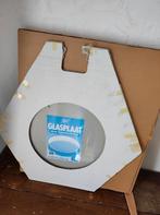 Bijzettafel rond met glasplaat, Huis en Inrichting, Ophalen, Minder dan 50 cm, Rond, Nieuw