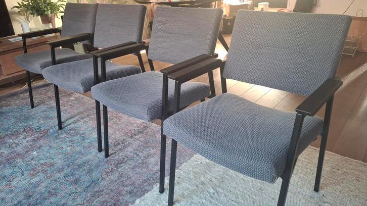 Set van 4 Bodilson stoelen - Grijs, Huis en Inrichting, Stoelen, Vier, Stof, Grijs, Ophalen