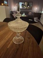 Kristallen koekschaal  schaal met puntdeksel, Ophalen, Zo goed als nieuw
