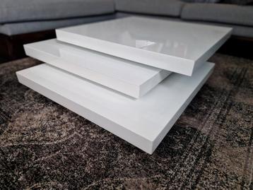 Hoogglans Witte Salontafel - Uitklapbaar beschikbaar voor biedingen