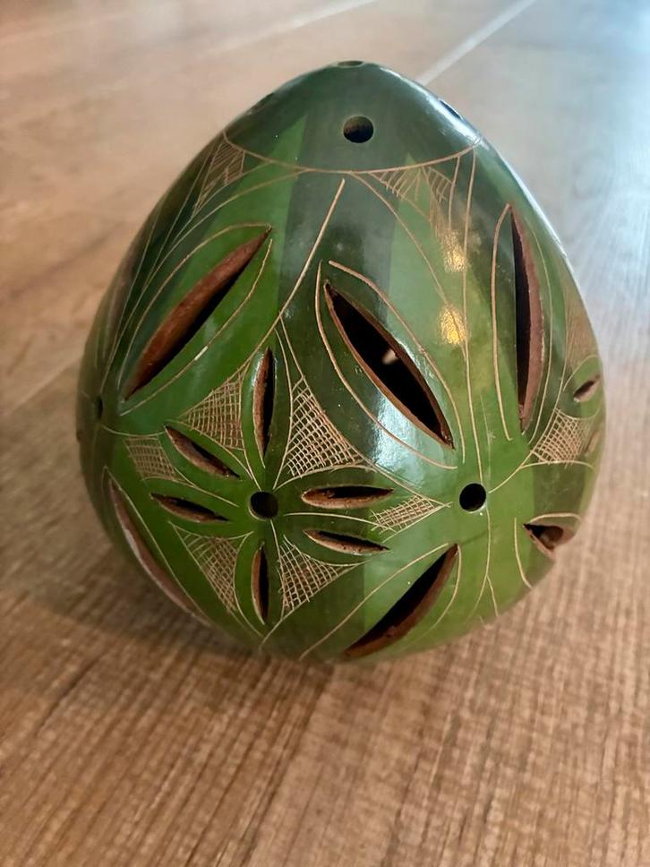 Nicaraguaans Keramiek Windlicht, Huis en Inrichting, Woonaccessoires | Kandelaars en Kaarsen, Nieuw, Kandelaar, Minder dan 25 cm