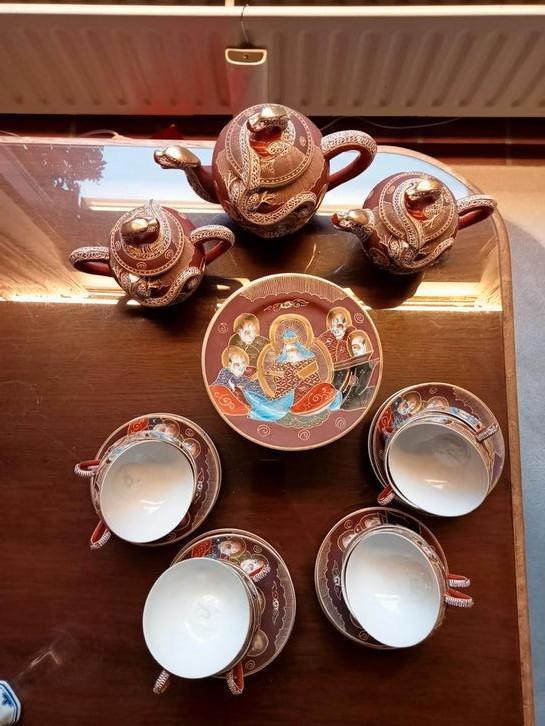 Antiek Japans Theeservies, Antiek en Kunst, Antiek | Servies compleet, Ophalen of Verzenden