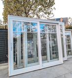 Prachtige SCHUIFPUIEN 3 Stuks en 2 KOZIJNEN Hardhout !!!, Ophalen, Gebruikt, 225 cm of meer, Inclusief glas