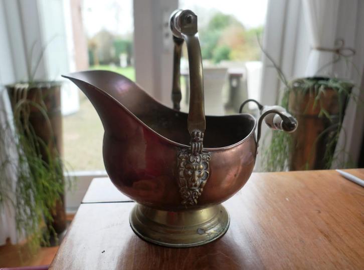 Rood koperen kolenkit - helmkolenkit, Antiek en Kunst, Antiek | Koper en Brons, Koper, Ophalen of Verzenden