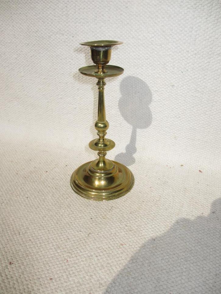 Antieke koperen kandelaar [+/-1850], Antiek en Kunst, Antiek | Kandelaars, Koper of Brons, Ophalen of Verzenden