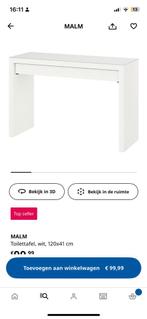 Kaptafel, Huis en Inrichting, Tafels | Kaptafels, Ophalen of Verzenden, Zo goed als nieuw, 50 tot 100 cm, Minder dan 100 cm