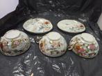 Antieke Chinese Theekopjes met Schotels (3 stuks), Antiek en Kunst, Ophalen of Verzenden