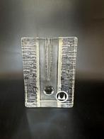 Walther Glas Solifleur Blokvaas Op Art West Germany, Overige kleuren, Ophalen of Verzenden, Minder dan 50 cm, Glas