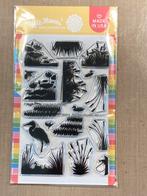 Stempel set waffle flowers postage collage lake sunset, Ophalen of Verzenden, Zo goed als nieuw, Clearstamp