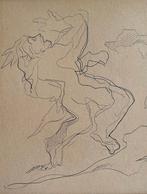 Grote inkt tekening gesigneerd ca. 1950-1960 uniek, Antiek en Kunst, Ophalen of Verzenden