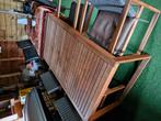 Houten tafel en 4 stoelen., Ophalen, Gebruikt