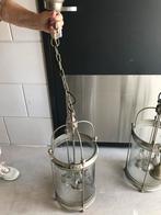 2 Hanglampen in Zeer Goede Staat, Huis en Inrichting, Lampen | Hanglampen, Ophalen, Zo goed als nieuw, Glas, Minder dan 50 cm