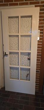 Mooie binnendeur met glas 202 x 83 cm, Ophalen, Gebruikt, Binnendeur, Glas