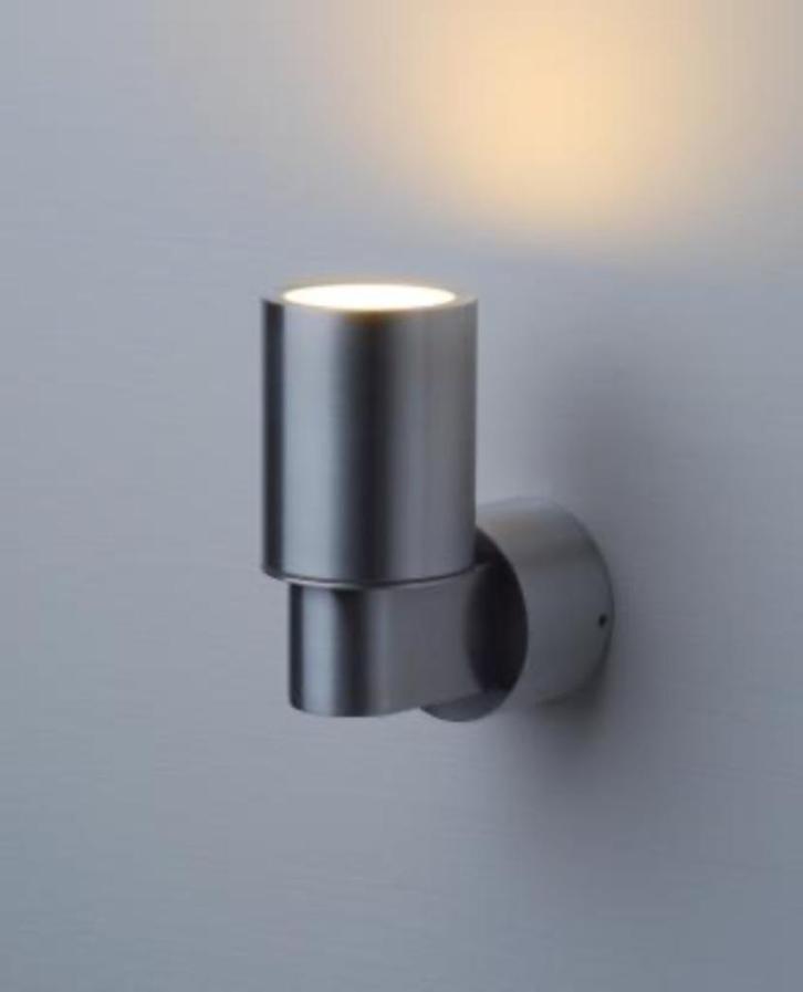 Aluminium buiten lamp ip54 met GU10 lamp, Tuin en Terras, Buitenverlichting, Nieuw, Wandlamp, Aluminium, Minder dan 50 watt, Netvoeding